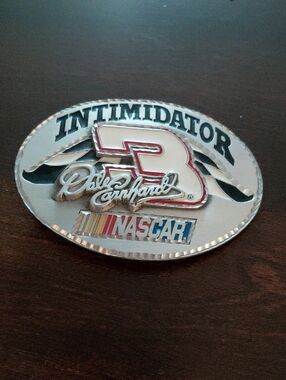 Nascar Silver Intimidator Dale Earnhardt Belt Buckle